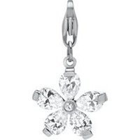 🦚 Edelstahl Charm Blüte mit Zirkonia zum Sammeln 🦚 Edelstahl Charm Blüte mit Zirkonia zum Sammeln