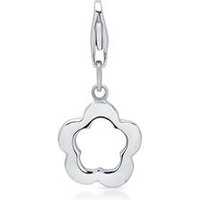 🦚 Polierter Edelstahl Charm mit Blumenmuster 🦚 Polierter Edelstahl Charm mit Blumenmuster