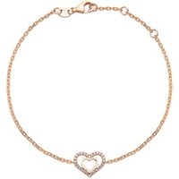 🦚 750er Roségold-Armband Herz 28 Diamanten 🦚 750er Roségold-Armband Herz 28 Diamanten