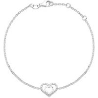 🦚 750er Weißgold-Armband Herz 28 Diamanten 🦚 750er Weißgold-Armband Herz 28 Diamanten