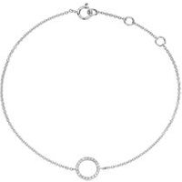 🦚 Kreisarmband für Damen aus 14K Weißgold mit Brillanten 🦚 Kreisarmband für Damen aus 14K Weißgold mit Brillanten