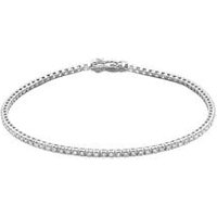 🦚 Rivière-Armband aus 14-karätigem Weißgold, Brillanten 🦚 Rivière-Armband aus 14-karätigem Weißgold, Brillanten