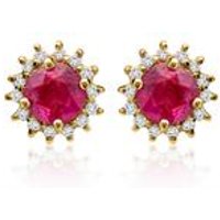 🦚 Diamantohrstecker mit Rubinen 0,556 ct gesamt 🦚 Diamantohrstecker mit Rubinen 0,556 ct gesamt