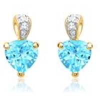 🦚 585er Ohrringe 2 Topase 6 Diamanten 🦚 585er Ohrringe 2 Topase 6 Diamanten