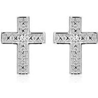 🦚 Kreuz Ohrstecker 585er Weißgold Diamanten 🦚 Kreuz Ohrstecker 585er Weißgold Diamanten
