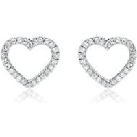 🦚 585er Weißgold Herzohrstecker mit Diamanten 🦚 585er Weißgold Herzohrstecker mit Diamanten
