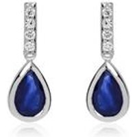 🦚 585er Weißgold Ohrstecker mit Saphiren und Diamanten 🦚 585er Weißgold Ohrstecker mit Saphiren und Diamanten