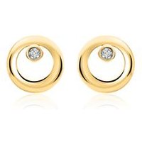 🦚 Kreis-Ohrstecker aus 585er Gold mit Brillanten 🦚 Kreis-Ohrstecker aus 585er Gold mit Brillanten