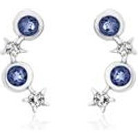 🦚 Ohrstecker aus 14K Weißgold Weißtopas Saphir 🦚 Ohrstecker aus 14K Weißgold Weißtopas Saphir