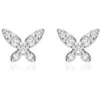 🦚 Ohrstecker Schmetterling aus 14K Weißgold mit Diamanten 🦚 Ohrstecker Schmetterling aus 14K Weißgold mit Diamanten