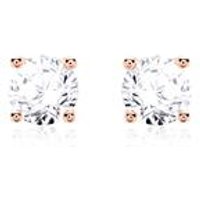 🦚 Diamantbesetzte Damenohrstecker aus 14K Roségold 🦚 Diamantbesetzte Damenohrstecker aus 14K Roségold