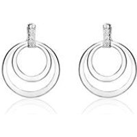 🦚 Ohrstecker Kreise für Damen aus 14K Weißgold Brillanten 🦚 Ohrstecker Kreise für Damen aus 14K Weißgold Brillanten