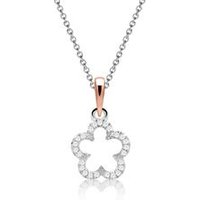 🦚 Funkelndes Diamantcollier Blüte 0,053 ct gesamt 🦚 Funkelndes Diamantcollier Blüte 0,053 ct gesamt