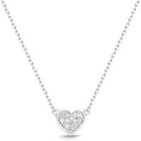 🦚 585er Weißgold-Collier Herz 13 Diamanten 🦚 585er Weißgold-Collier Herz 13 Diamanten