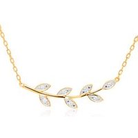 🦚 585er Goldkette im Blattdesign mit Diamanten 🦚 585er Goldkette im Blattdesign mit Diamanten