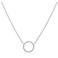 🦚 Kette Kreis für Damen aus 14K Weißgold mit Brillanten 🦚 Kette Kreis für Damen aus 14K Weißgold mit Brillanten