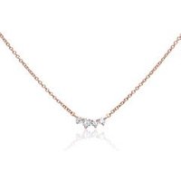 🦚 Damenkette aus 14-karätigem Roségold mit Diamanten 🦚 Damenkette aus 14-karätigem Roségold mit Diamanten