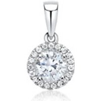 🦚 Halo Anhänger 750er Weißgold mit Brillanten 🦚 Halo Anhänger 750er Weißgold mit Brillanten