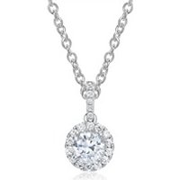 🦚 Kette mit Halo-Anhänger 750er Weißgold Diamanten 🦚 Kette mit Halo-Anhänger 750er Weißgold Diamanten