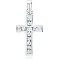 🦚 750er Weißgold Anhänger Kreuz 12 Diamanten 🦚 750er Weißgold Anhänger Kreuz 12 Diamanten