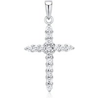 🦚 750er Weißgold Anhänger Kreuz mit 16 Diamanten 🦚 750er Weißgold Anhänger Kreuz mit 16 Diamanten