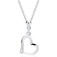 🦚 Kette Weißgold Herz 2 Diamanten 0,018 ct. 🦚 Kette Weißgold Herz 2 Diamanten 0,018 ct.