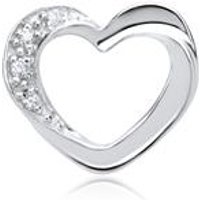 🦚 585er Weißgold-Anhänger Herz 4 Diamanten 🦚 585er Weißgold-Anhänger Herz 4 Diamanten