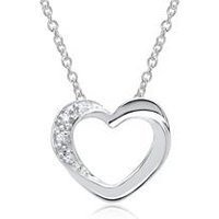 🦚 585er Weißgold-Kette Herz 4 Diamanten 🦚 585er Weißgold-Kette Herz 4 Diamanten