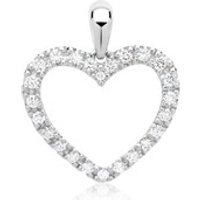 🦚 585er Weißgold-Herz-Anhänger 24 Diamanten 🦚 585er Weißgold-Herz-Anhänger 24 Diamanten