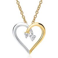🦚 585er Gelbgold-Kette Herz 2 Diamanten 🦚 585er Gelbgold-Kette Herz 2 Diamanten