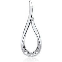 🦚 585er Weißgold-Anhänger Tropfen 5 Diamanten 🦚 585er Weißgold-Anhänger Tropfen 5 Diamanten