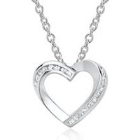 🦚 585er Weißgold-Kette Herz 19 Diamanten 🦚 585er Weißgold-Kette Herz 19 Diamanten