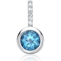 🦚 585er Anhänger Topas 5 Diamanten 0,0425 ct. 🦚 585er Anhänger Topas 5 Diamanten 0,0425 ct.