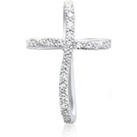 🦚 585er Weißgold-Anhänger Kreuz 14 Diamanten 🦚 585er Weißgold-Anhänger Kreuz 14 Diamanten
