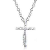 🦚 585er Weißgold-Kette Kreuz 14 Diamanten 🦚 585er Weißgold-Kette Kreuz 14 Diamanten