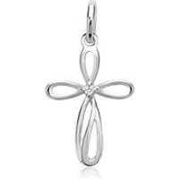 🦚 585er Weißgold-Anhänger Kreuz Diamant 0,01 ct. 🦚 585er Weißgold-Anhänger Kreuz Diamant 0,01 ct.