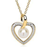 🦚 Kette Anhänger 585er Gold Perle Diamanten 🦚 Kette Anhänger 585er Gold Perle Diamanten