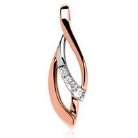 🦚 585er Roségold Anhänger bicolor mit Diamanten 🦚 585er Roségold Anhänger bicolor mit Diamanten
