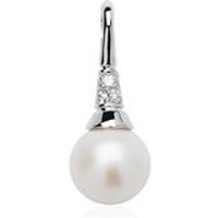 🦚 585er Weißgoldanhänger mit Diamanten und Süßwasserperle 🦚 585er Weißgoldanhänger mit Diamanten und Süßwasserperle