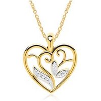 🦚 Herzkette aus 14-karätigem Gold mit Diamant 🦚 Herzkette aus 14-karätigem Gold mit Diamant