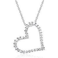 🦚 Herzkette aus 14K Weißgold mit Diamanten 🦚 Herzkette aus 14K Weißgold mit Diamanten