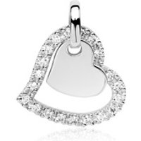 🦚 Herzanhänger aus 14K Weißgold mit Diamanten 🦚 Herzanhänger aus 14K Weißgold mit Diamanten