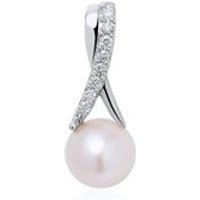 🦚 Perlenanhänger aus 14K Weißgold mit Brillanten 🦚 Perlenanhänger aus 14K Weißgold mit Brillanten