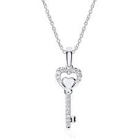 🦚 750er Weißgold Kette Schlüssel mit Brillanten 🦚 750er Weißgold Kette Schlüssel mit Brillanten