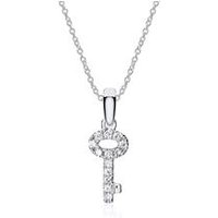 🦚 Kette Schlüssel aus 18K Weißgold mit Diamanten 🦚 Kette Schlüssel aus 18K Weißgold mit Diamanten