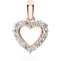 🦚 Herzanhänger aus 750er Roségold mit Diamanten 🦚 Herzanhänger aus 750er Roségold mit Diamanten