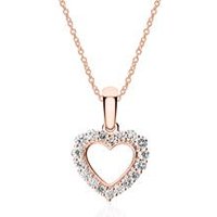 🦚 Herzkette aus 750er Roségold mit Diamanten 🦚 Herzkette aus 750er Roségold mit Diamanten