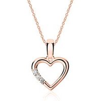🦚 750er Roségold Kette Herz mit Diamanten 🦚 750er Roségold Kette Herz mit Diamanten