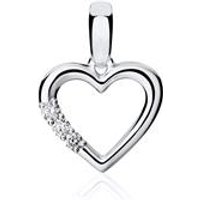 🦚 Herzanhänger aus 18K Weißgold mit Diamanten 🦚 Herzanhänger aus 18K Weißgold mit Diamanten