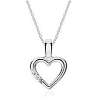 🦚 Herzkette aus 14K Weißgold mit Diamanten 🦚 Herzkette aus 14K Weißgold mit Diamanten
